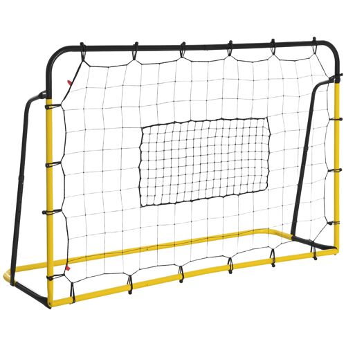 Filet De Rebond De Football - Rebondisseur De Football Angle Réglable - Dim. 184l X 123h Cm - Jaune Noir