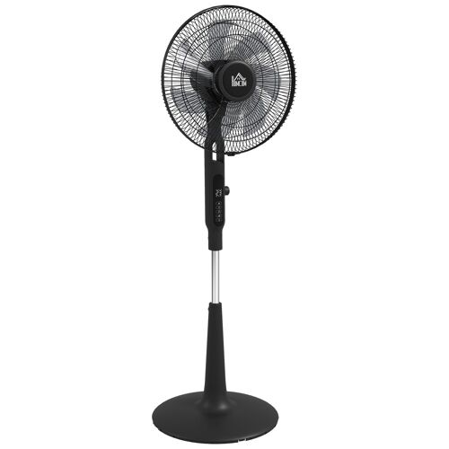 Ventilateur oscillant réglable sur pied 40W 3 modes 28 vitesses timer fonction anti-moustique télécommande noir
