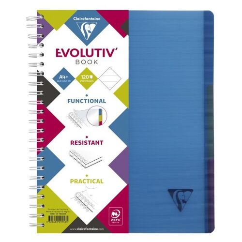 Clairefontaine Evolutiv'book Cahier Reliure Intégrale Linicolor