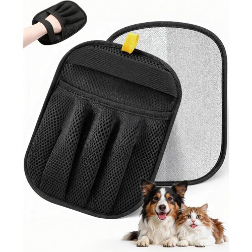 KALANKA-Lot de 2 gants d'épilation électrostatique réutilisables et lavables pour chiens et chats Efficace pour canapé, voiture, tapis et vêtements