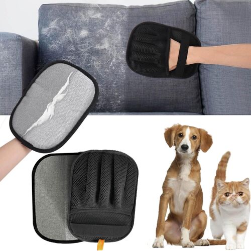 Kalanka-2 Pièces Gant Anti Poils Animaux, Gant Poil Chat & Chien, Gant Poils Animaux Double Face Réutilisable, Gant Ramasse Poil, Électrostatique Pour Canapé, Tapis & Vêtements Gant Poils Animaux