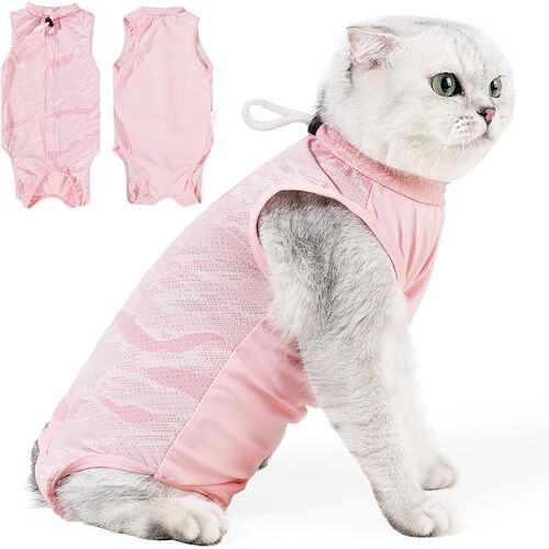 Kalanka-Body Pour Chat Après Chirurgie, Combinaison De Récupération Chat Anti Léchage, Respirant Vêtements Chats, Prévenir La Chute Des Cheveux, Pour Période De Sevrage, Blessures Cutanées