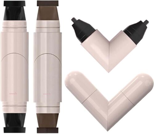 Kalanka-2 Pcs Gel Eyeliner Pencil Set 2025 New Foldable Eyeliner Stamp For Perfect Wings, Waterproof Eyeliners Tool, Smudge Proof Eyeliners Pen For Beginners (Black+Brown) 