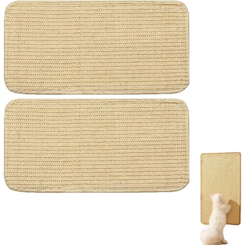 Kalanka-Lot De 2 Tapis Griffoirs Pour Lapin, Mur De Chat, Tapis En Sisal Naturel Pour Rongeurs, Tapis Pour Rongeurs, Accessoires De Lapin, Cage Pour Animaux De Compagnie, Linge De Lit Pour Mâcher, Do