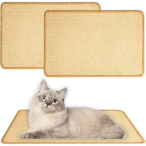 Kalanka-2 Paires Griffoir Pour Chat, Protection Canape Chat Anti Griffe Sisal Griffoirs Pour Chats Avec Velcro Griffoir Canapé Antidérapant Meubles Murs Pieds Lit Armoires Portes Sols Coin