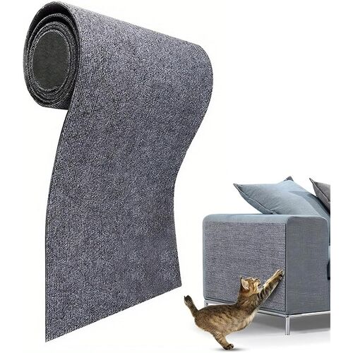 Kalanka-Griffoir Chat Canapé, Protection Canape Chat Tapis, Griffoir Pour, Facile À Couper, Meubles, Murs, Sisal Et Moquette, Diy Protege Canape Griffe 100x30cm Gris Clair 4mm D'épaisseur
