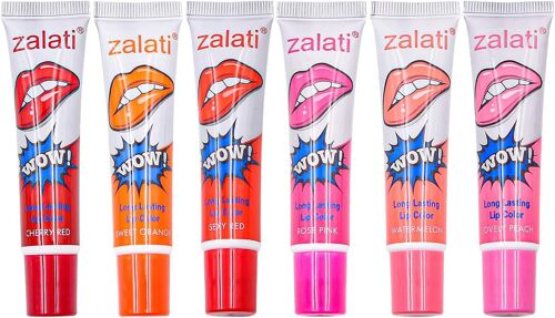 Kalanka-Lip Gloss Set De 6 Pièces Couleur Rouge À Lèvres Pigment Peeling Imperméable Cosmétiques Beauté Partie 