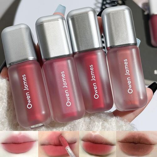 Kalanka-Ensemble De 4 Rouges À Lèvres Liquides Mats, Gloss Coréen Velouté, Rouge À Lèvres Longue Tenue Imperméable Et Non Collant, Kit Cadeau De Maquillage Pour Femmes Avec Rouge À Lèvres Mat Nude. 