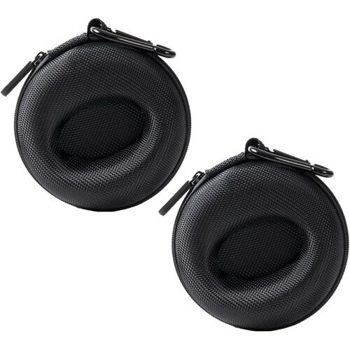 KALANKA-Lot de 2 boîtiers de montre de voyage avec chiffon de nettoyage et boucle portable pour homme et femme, sac pour montres intelligentes (2, noir)