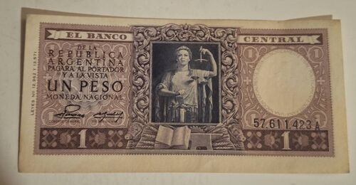 Argentine 1 Peso 52-55 Unc
