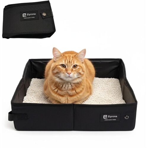 Kalanka-Litière Pour Chat Pliable Portable, Bac Litière Voyage Imperméable, Toilette Portable, Litière De Voyage Pliable Pour Déplacements, Usage Maison Et Extérieur