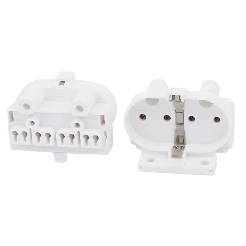 Kalanka-Support De Lampe 2g11, 2 Pièces Connecteur De Douille De Tube À 4 Broches H Pour Lampe Fluorescente Ou Led, Blanc