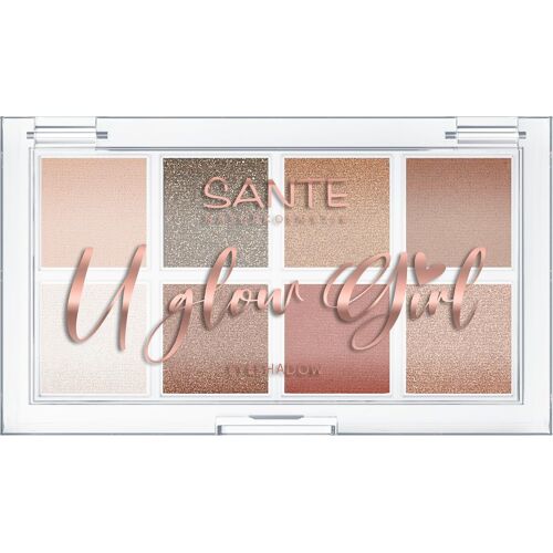 Kalanka-Sante Naturkosmetik U Glow Girl Eyeshadow Palette 01 My Berry Bestie 8 Fards À Paupières Très Pigmentés Dans Des Tons De Baie, Mats Et Chatoyants, Végétaliens, Certifiés Natrue, Édition Limit 