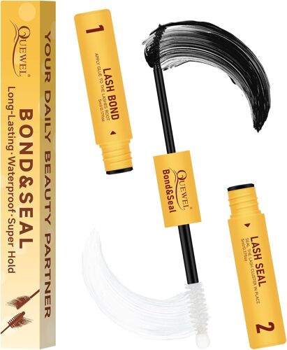 Kalanka-Colle Et Scellant Pour Extensions De Cils Individuelles, Tête De Brosse Améliorée Pour Une Utilisation Plus Facile, Colle Et Protecteur Imperméables Et À Forte Tenue Pour Les Cils En Grappe 