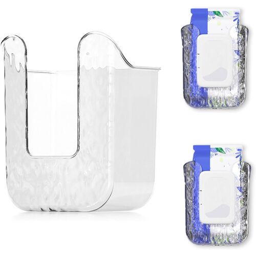 KALANKA-Lot de 2 boîtes de rangement pour lingettes humides, support mural, boîte de papier toilette, distributeur de mouchoirs pour cuisine, chambre à coucher, maison, salle de bain