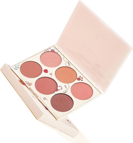 Kalanka-Palette De Fard À Joues 6 Couleurs, Poudre Pour Le Visage Pigmentée Mate Et Brillante, Texture Délicate Longue Durée, Avec Un Design Compact Et Léger (Palette De Fards À Joues 6 Couleurs) 