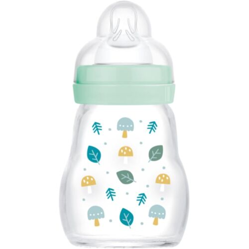 Kalanka-Biberon En Verre (170 Ml) ¿ Biberon Résistant À La Chaleur Et Aux Variations De Température ¿ Tétine Débit 1 Lent Pour Nouveau-Nés ¿ Couleur : Sage Mat