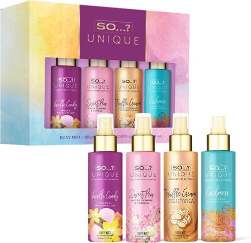 Kalanka-So¿? Unique Mini Mist Coffret Cadeau Brume Corporelle Parfumée Pour Femme (4x50ml) 
