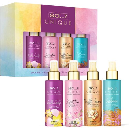 Kalanka-So¿? Unique Mini Mist Coffret Cadeau Brume Corporelle Parfumée Pour Femme (4x50ml) 