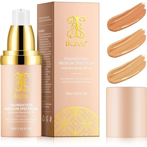 Kalanka-Fondation Liquide, Flawless Colour Changing Warm Skin Tone Foundation, Fond De Teint Changeant De Couleur Spf50+ Correcteur Hydratant Pour Peau Chaude, Correcteur Pour Tous Types De Peau, Lon 