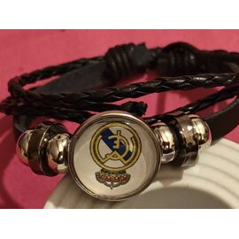Bracelet Équipe Du Real Madrid En Cuir Design Bracelet Réglable