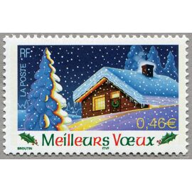 "Meilleurs Voeux" Chalet Sous La Neige Année 2002 N° 3533 Yvert Et Tellier Luxe