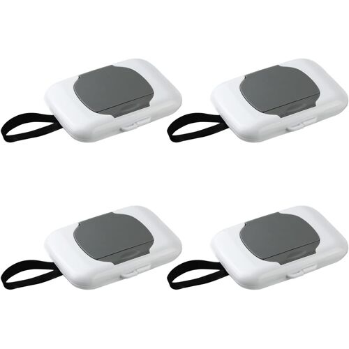 Kalanka-Boîte De Lingettes Humides 4 Pièces, Distributeur De Lingettes Humides, Dispositif D'étanchéité Portable Pour Lingettes Humides, Adaptée Aux Poussettes Et Aux Voitures.