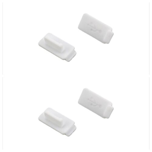 Bouchons anti-poussière pour port Type-C, pack de 4 Transparent