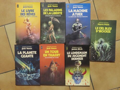 Lot De 7 Livres De Science-Fiction : Jack Vance, James Blish Et Pierre Pelot