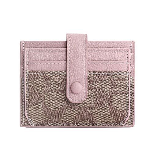 Porte-cartes multi-fentes pour femmes Rose