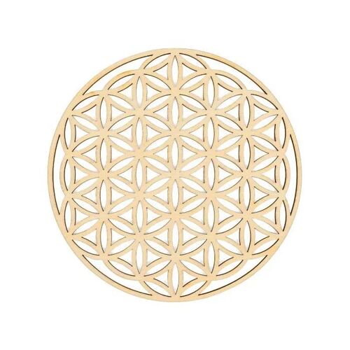 Fleur De Vie - Creuse Découpée En Bois - 100 Mm - Modèle 07 Bivea Pendule Esoterique - Pendule Divinatoire - Pendule Radiesthes