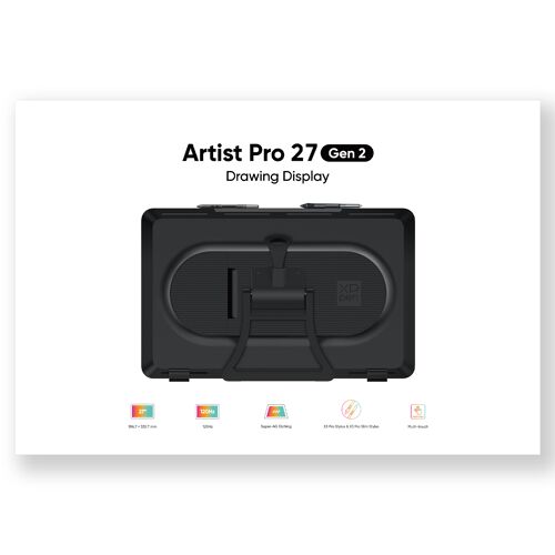 XP-PEN Tablette Graphique Artist 27 Pro Gen 2 - Écran Géant 4K 120Hz Solution X-Touch
