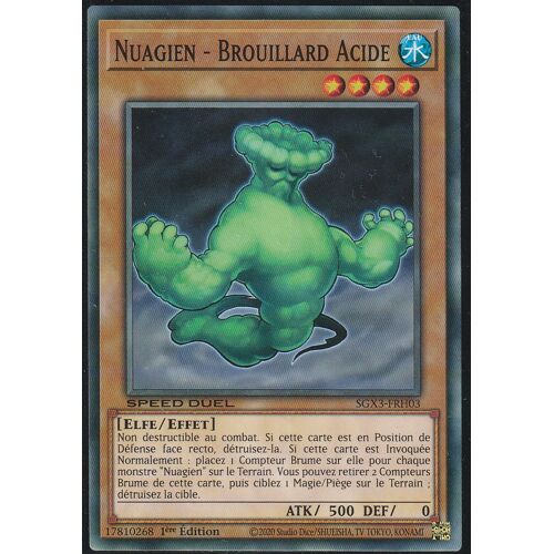 Carte Yu-Gi-Oh - Nuagien - Brouillard Acide - Sgx3-Frh03