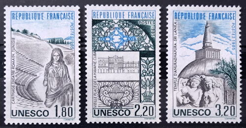 Série Unesco Patrimoine Universel 1985 - Impeccables N° 88 89 90 Neufs** Luxe (= Sans Trace De Charnière) - France Année 1985 - Brn83 - N34489