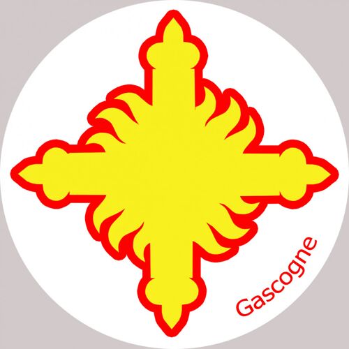 Croix Gascogne - 15cm - Sticker/Autocollant