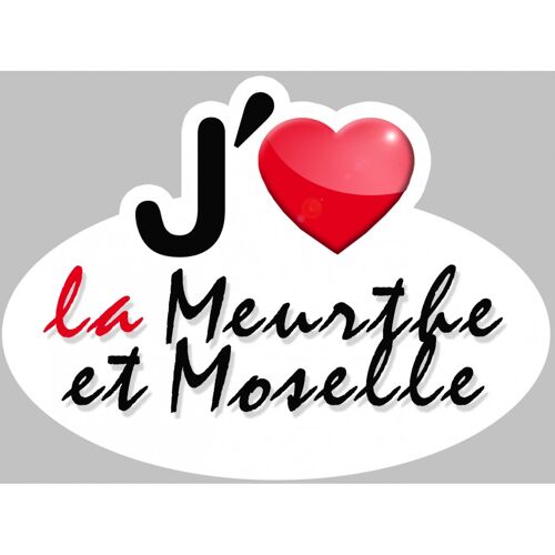 J'aime La Meurthe-Et-Moselle (5x3.7cm) - Sticker/Autocollant