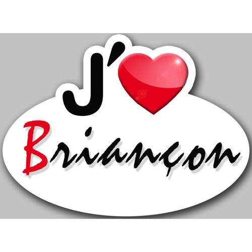 J'aime Briançon - 15x11cm - Sticker/Autocollant