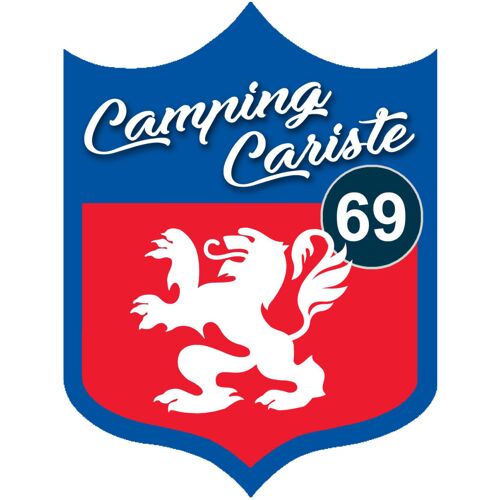 Camping Car Lyon 69 - 15x11.2cm - Sticker/Autocollant