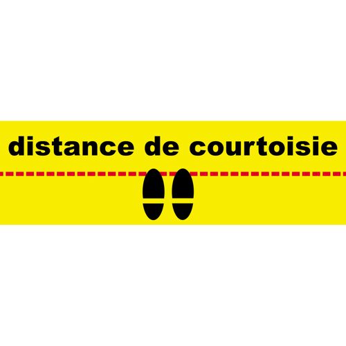 Distance De Courtoisie (30x9cm) - Sticker/Autocollant