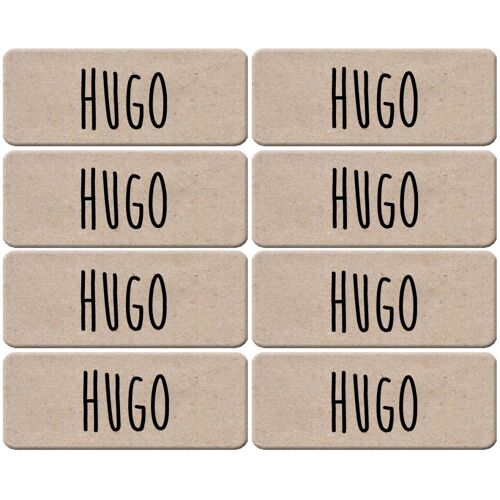Prénom Hugo - 8 Stickers De 5x2cm - Sticker/Autocollant