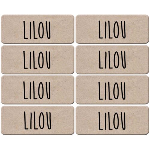 Prénom Lilou - 8 Stickers De 5x2cm - Sticker/Autocollant