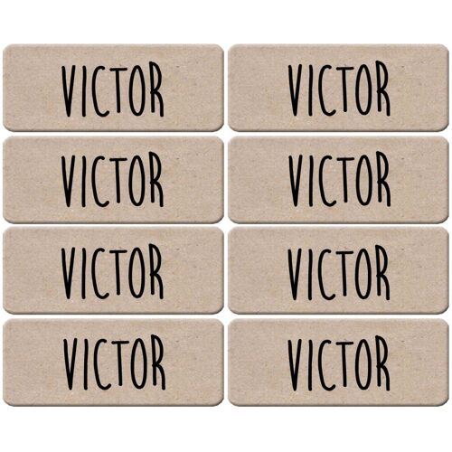 Prénom Victor - 8 Stickers De 5x2cm - Sticker/Autocollant