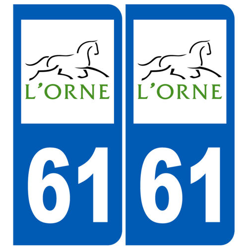 Immatriculation 61 (Orne) - Sticker/Autocollant