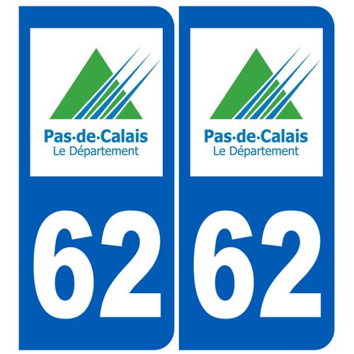 Immatriculation 62 (Pas-De-Calais) - Sticker/Autocollant