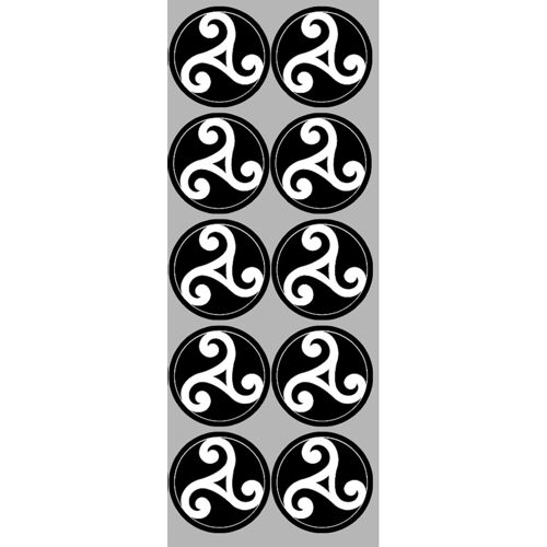 Triskèle (10 Fois 5cm) - Sticker/Autocollant