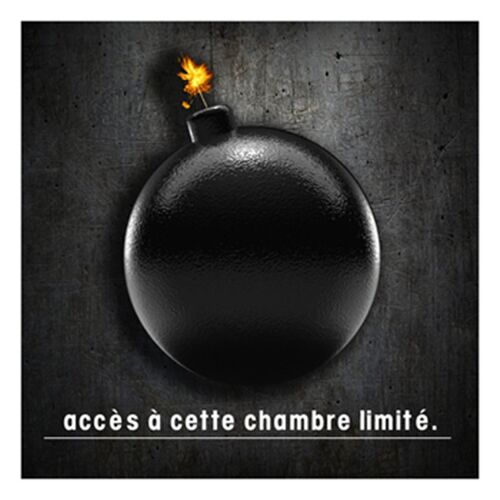 Accès Chambre Limité - Bombe (20x20cm) - Sticker/Autocollant