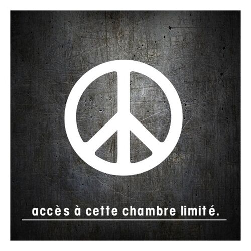 Accès Chambre Limite Peace (20x20cm) - Sticker/Autocollant