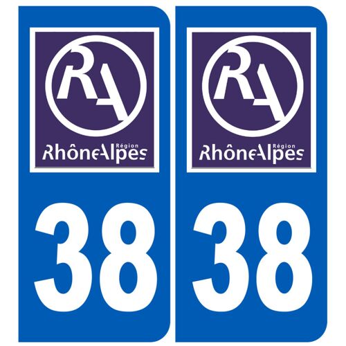 Immatriculation 38 Région - Sticker/Autocollant