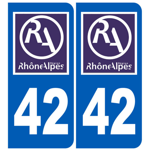 Immatriculation 42 Région - Sticker/Autocollant