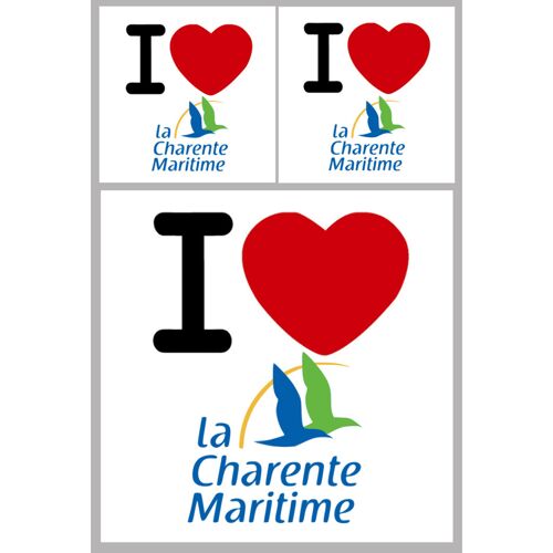 Charente Maritime (17) - 1fois 10cm - 2fois 5cm - Sticker/Autocollant